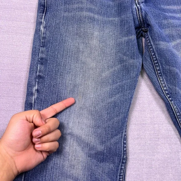 American Eagle Outfitters Mens Bootcut Jeans Medium Wash 34x34 Blue Denim - Picture 6 of 16